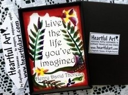 Live the life you've imagined Henry David Thoreau magnet - Heartful Art by Raphaella Vaisseau