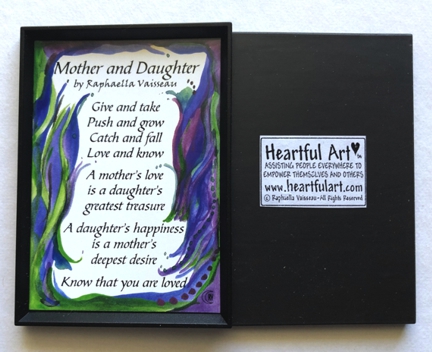 Mother and Daughter magnet - Heartful Art by Raphaella Vaisseau