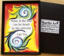 Music in the soul Lao Tzu magnet - Heartful Art by Raphaella Vaisseau