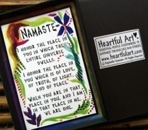 Namaste magnet - Heartful Art by Raphaella Vaisseau