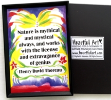 Nature is mythical Henry David Thoreau magnet - Heartful Art by Raphaella Vaisseau