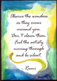 Observe the wonders Rumi magnet - Heartful Art by Raphaella Vaisseau