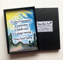 On tops of mountains Henry David Thoreau magnet - Heartful Art by Raphaella Vaisseau