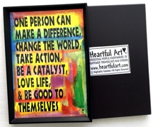 What one person can do magnet - Heartful Art by Raphaella Vaisseau