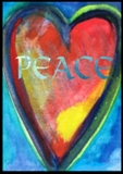 Peace heart magnet - Heartful Art by Raphaella Vaisseau