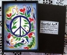 Peace sign magnet - Heartful Art by Raphaella Vaisseau
