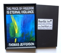 Price of freedom Thomas Jefferson magnet - Heartful Art by Raphaella Vaisseau