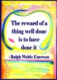 Reward of a thing Ralph Waldo Emerson magnet - Heartful Art by Raphaella Vaisseau