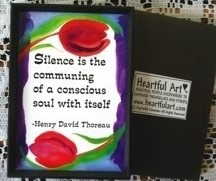 Silence is the communing Henry David Thoreau magnet - Heartful Art by Raphaella Vaisseau