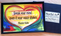 Speak your mind Maggie Kuhn magnet - Heartful Art by Raphaella Vaisseau