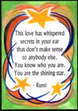 This love has whispered Rumi magnet - Heartful Art by Raphaella Vaisseau