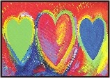 Three hearts magnet - Heartful Art by Raphaella Vaisseau
