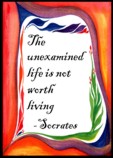 The unexamined life Socrates magnet - Heartful Art by Raphaella Vaisseau