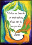 Unless we breathe Rumi magnet - Heartful Art by Raphaella Vaisseau