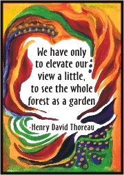We have only to elevate Henry David Thoreau magnet - Heartful Art by Raphaella Vaisseau