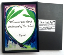 Wherever you stand Rumi magnet - Heartful Art by Raphaella Vaisseau