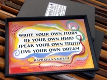 Write your own story, Be your own hero ...  magnet  -  Heartful Art by Raphaella Vaisseau