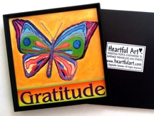 Gratitude 3x3 magnet - Heartful Art by Raphaella Vaisseau