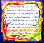 I learned this Henry David Thoreau magnet - Heartful Art by Raphaella Vaisseau