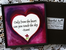 Only from the heart Rumi magnet - Heartful Art by Raphaella Vaisseau