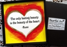 Only lasting beauty Rumi magnet - Heartful Art by Raphaella Vaisseau