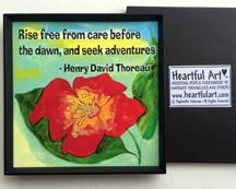 Rise free from care Henry David Thoreau magnet - Heartful Art by Raphaella Vaisseau