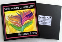 Surely joy is the condition of life Henry David Thoreau magnet - Heartful Art by Raphaella Vaisseau