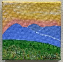 Blue Ridge Appalachia (4 x 4) Heartful Art by Raphaella Vaisseau