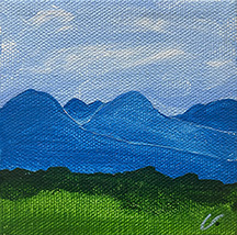 Blue Ridge Mountains (4x4) Heartful Art by Raphaella Vaisseau