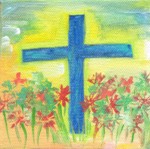 Garden Cross (print) - Heartful Art by Raphaella Vaisseau