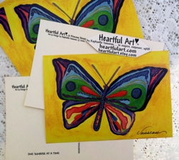 Butterfly postcards - Heartful Art by Raphaella Vaisseau