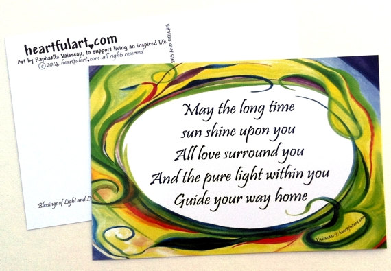 May the long time sun postcard - Heartful Art by Raphaella Vaisseau