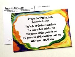 Prayer for protection James Dillet Freeman postcards - Heartful Art by Raphaella Vaisseau