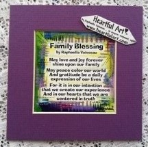 Family Blessing quote (5x5) - Heartful Art by Raphaella Vaisseau
