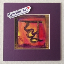 Hu symbol print in purple and gold (5x5) - Heartful Art by Raphaella Vaisseau