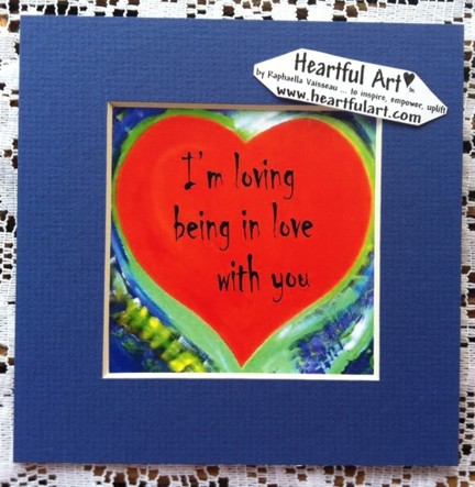 I'm loving being in love quote (5x5) - Raphaella Vaisseau