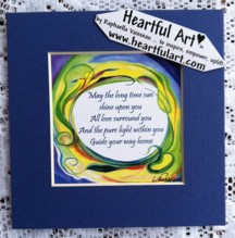 May the long time sun shine upon you quote (5x5) - Heartful Art by Raphaella Vaisseau
