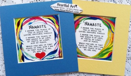 Namaste quote (5x5) - Heartful Art by Raphaella Vaisseau