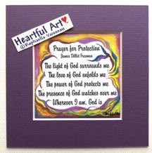 Prayer for Protection quote (5x5) - Heartful Art by Raphaella Vaisseau