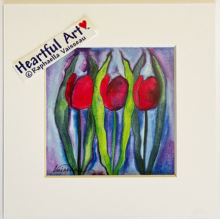 Tulips 1 print - Heartful Art by Raphaella Vaisseau