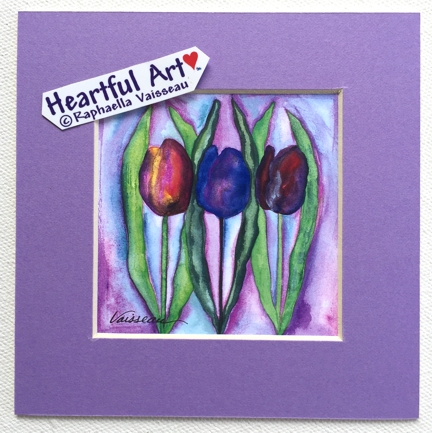 Tulips 2 print - Heartful Art by Raphaella Vaisseau
