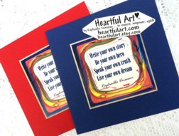 Write your own story original quote (5x5) - Heartful Art by Raphaella Vaisseau