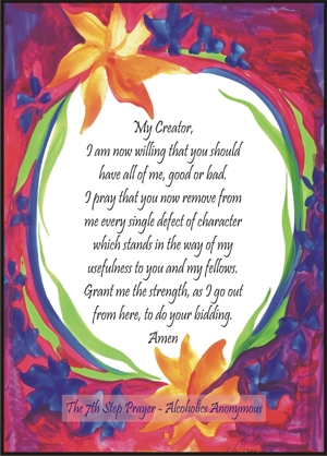 My Creator poster (7th Step AA Prayer) (5x7) - Heartful Art by Raphaella Vaisseau