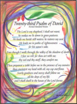 Twenty-third Psalm poster (5x7) - Heartful Art by Raphaella Vaisseau