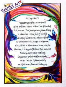 Acceptance AA poster (5x7) - Heartful Art by Raphaella Vaisseau