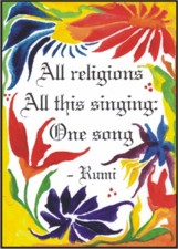 All religions Rumi poster (5x7) - Heartful Art by Raphaella Vaisseau
