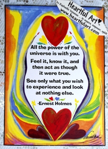 All the power of the universe Ernest Holmes poster (5x7) - Heartful Art by Raphaella Vaisseau
