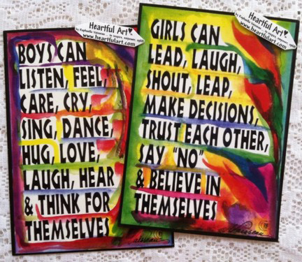 What girls can do poster (5x7) - Heartful Art by Raphaella Vaisseau