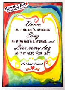 Dance as if no one's watching (5x7) - Heartful Art by Raphaella Vaisseau