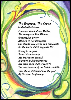 Empress Crone original prose poster (5x7) - Heartful Art by Raphaella Vaisseau